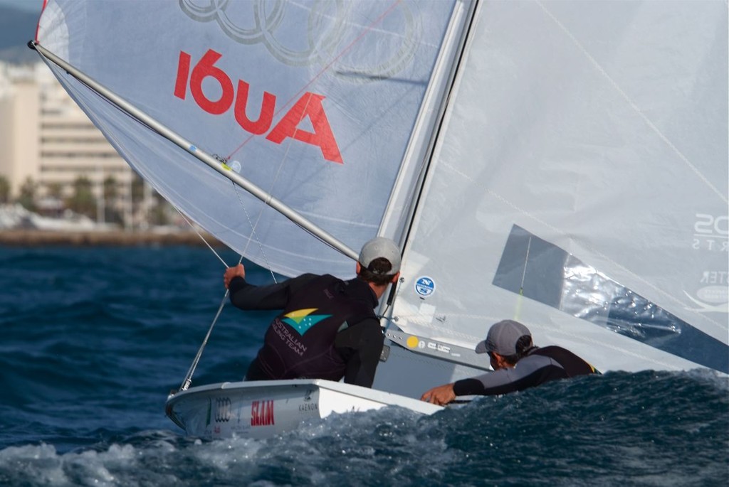 Australian 470 crew Mathew Belcher and Malcolm Page in Spain - Victor Kovalenko © Yachting Australia http://yachting.org.au/